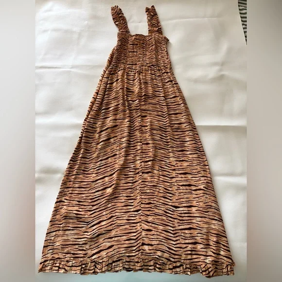 Faithfull The Brand St. Tropez Saint Midi Wilde Animal Print Dress Sz S - Picture 13 of 16